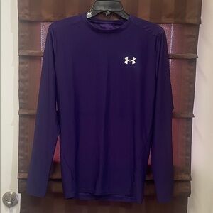 Under Armour Deep Purple Long Sleeve Top XL Heat Gear Compression